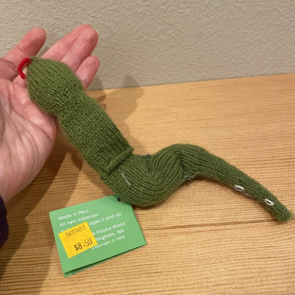 NWT Snake Finger Puppet Alpaca‎ 2006 NOS